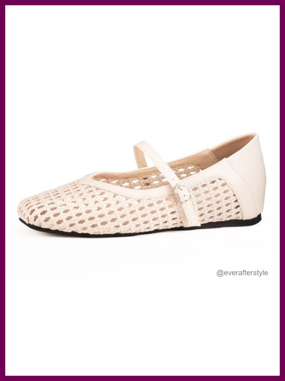 Woven Mary Jane Ballet Flats with Fold-Down Heel & Memory Foam Insole